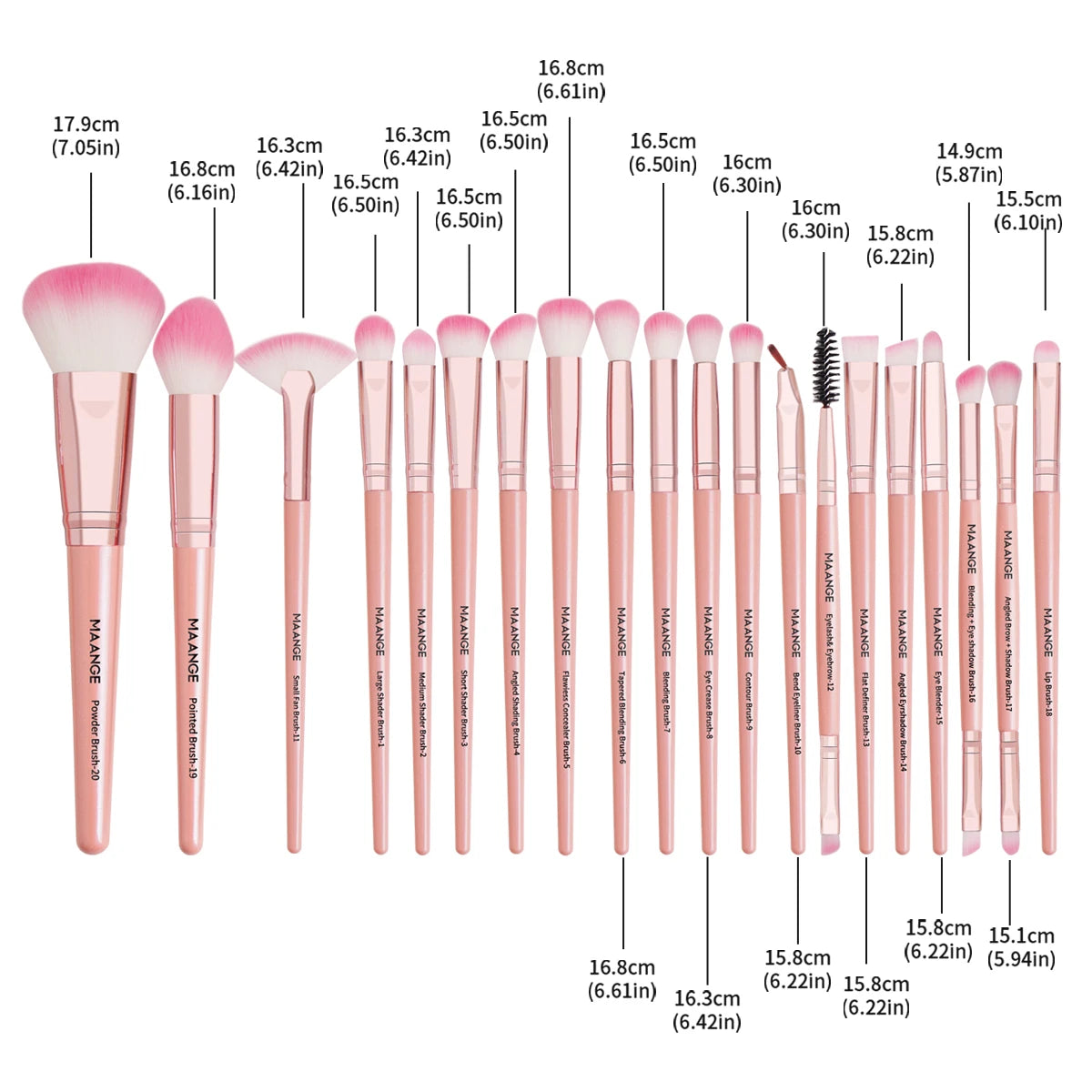 27Pcs Professional Makeup Brush & Puff Set – Foundation, Contour & Blush Brushes with Triangle Powder Puff, Remover Pads & Travel Bag