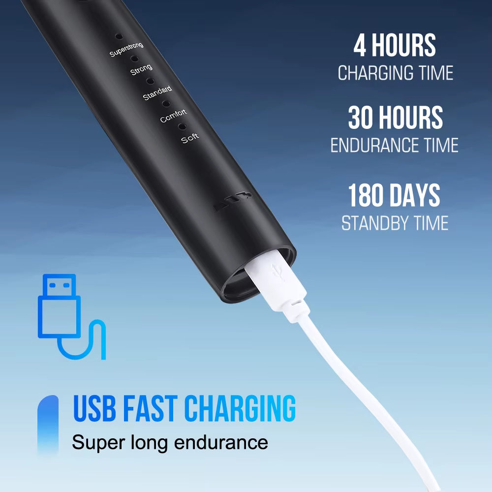 6-in-1 Ultrasonic Dental Cleaner – Electric Tartar & Plaque Remover with Sonic Toothbrush