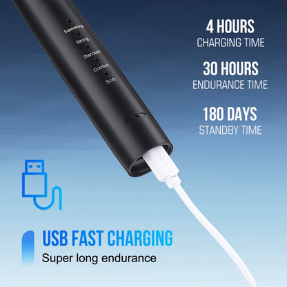 6-in-1 Ultrasonic Dental Cleaner – Electric Tartar & Plaque Remover with Sonic Toothbrush
