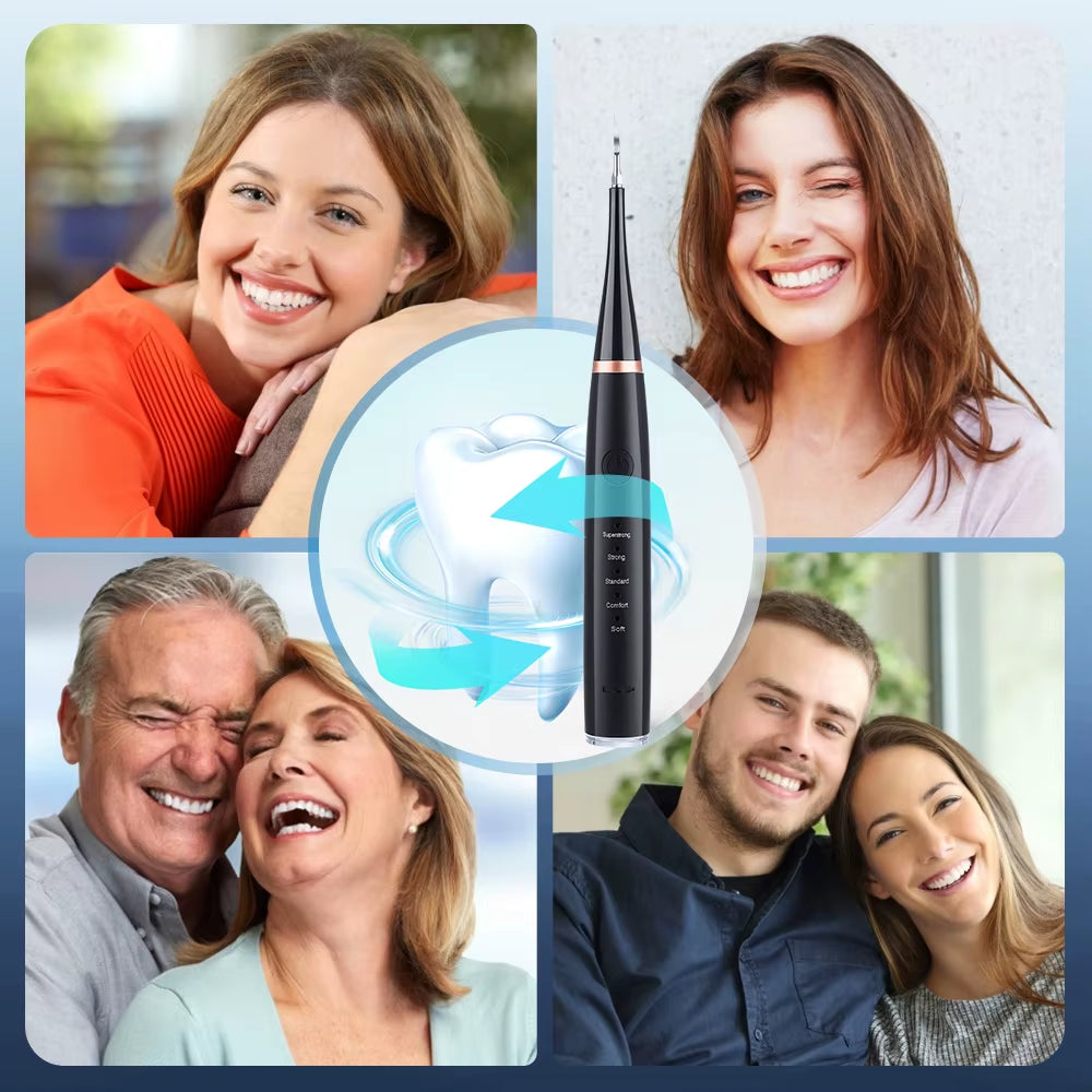 6-in-1 Ultrasonic Dental Cleaner – Electric Tartar & Plaque Remover with Sonic Toothbrush