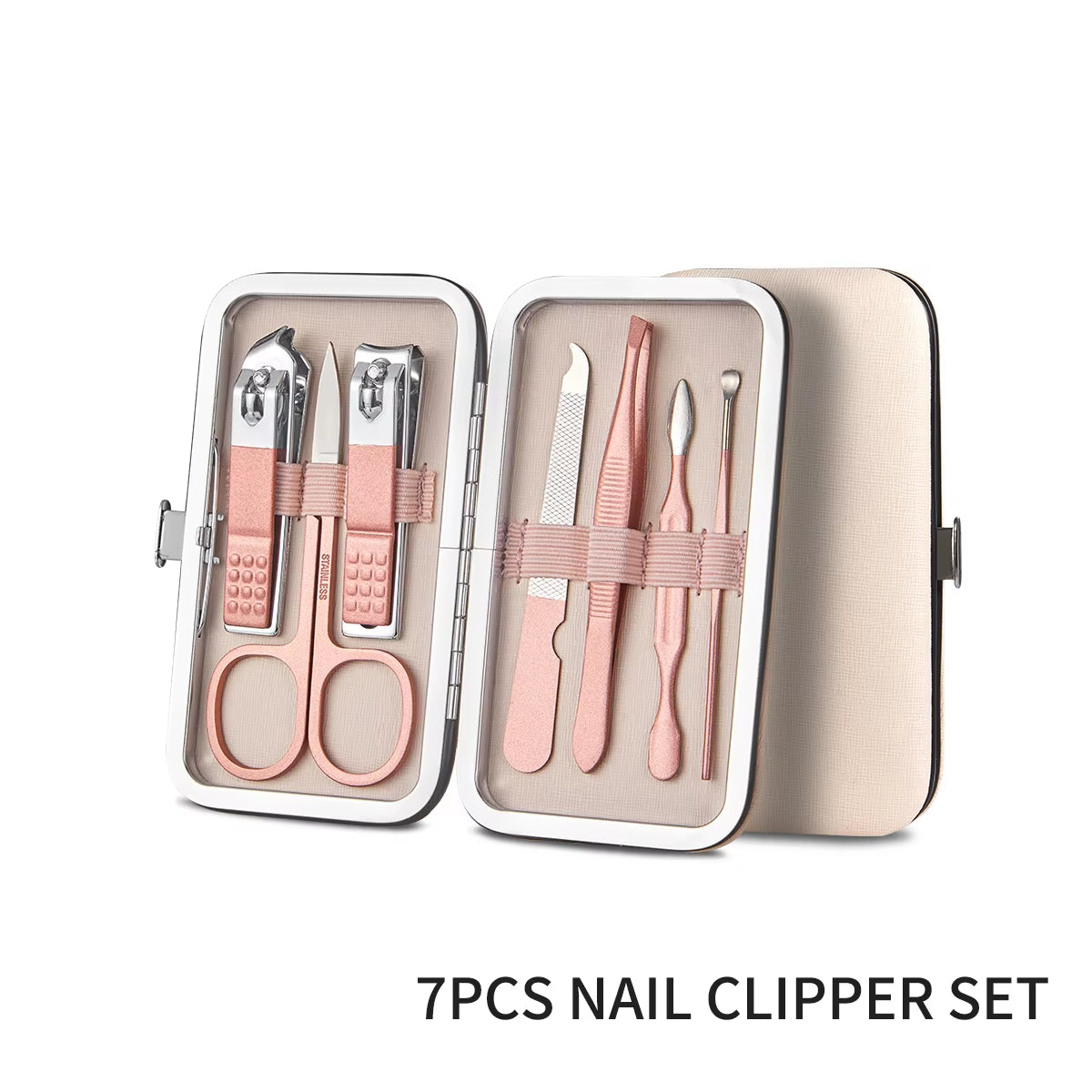 Professional Manicure & Pedicure Set – 7/16/28Pcs Stainless Steel Grooming Tools with Travel Case 
