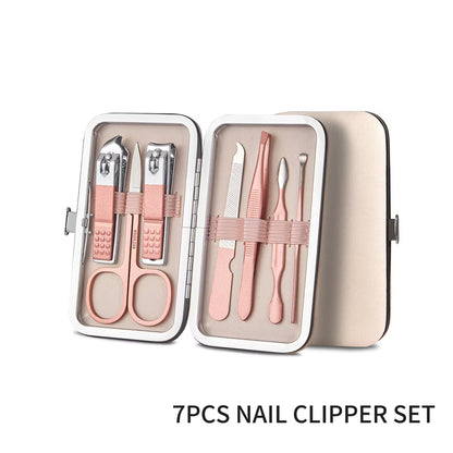 Professional Manicure & Pedicure Set – 7/16/28Pcs Stainless Steel Grooming Tools with Travel Case 