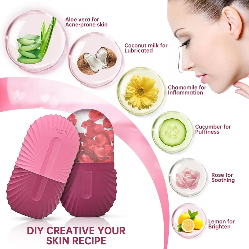 Silicone Ice Face Roller – Refreshing Beauty Tool for Puffiness & Pore Care