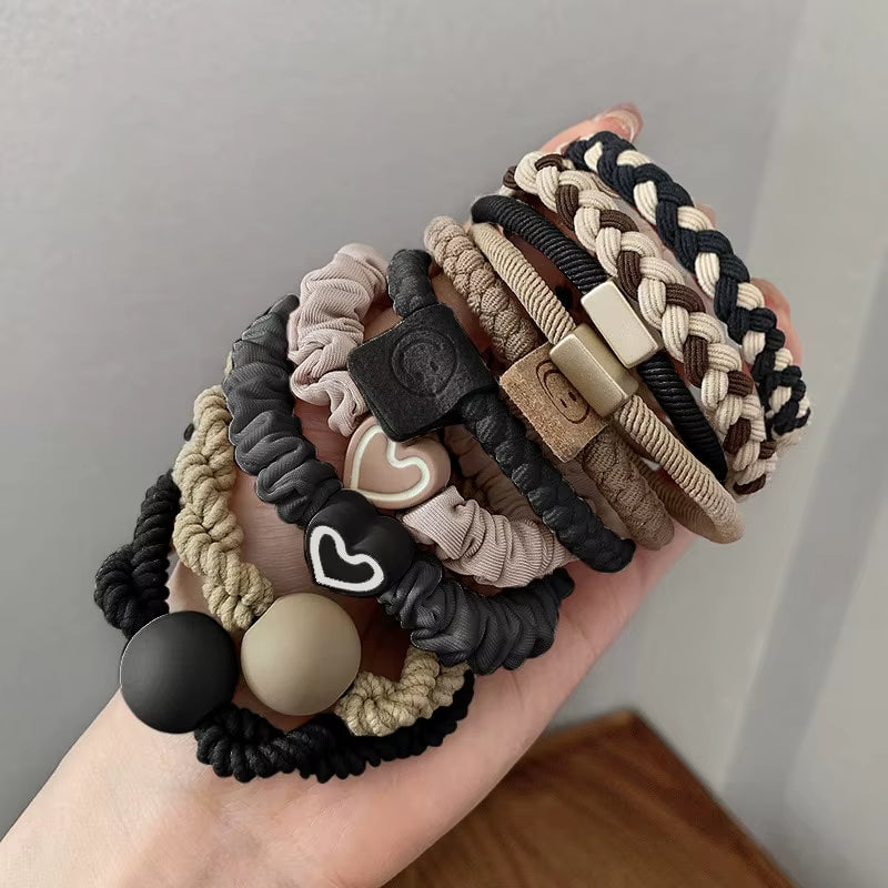 10PCS High-Elastic Strong Hair Ties – Durable & Stylish Accessories for Hair