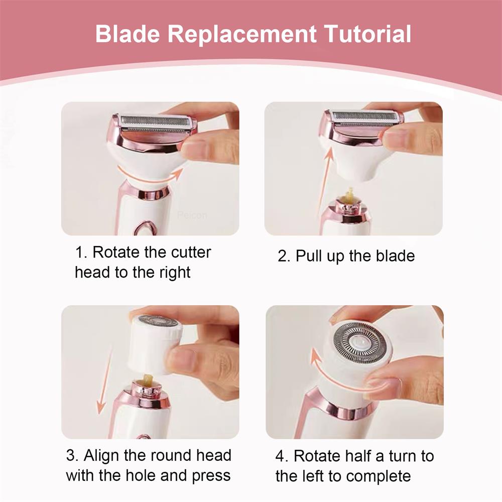 Women’s Electric Hair Trimmer – Portable Painless Razor for Body, Bikini, Face & Legs