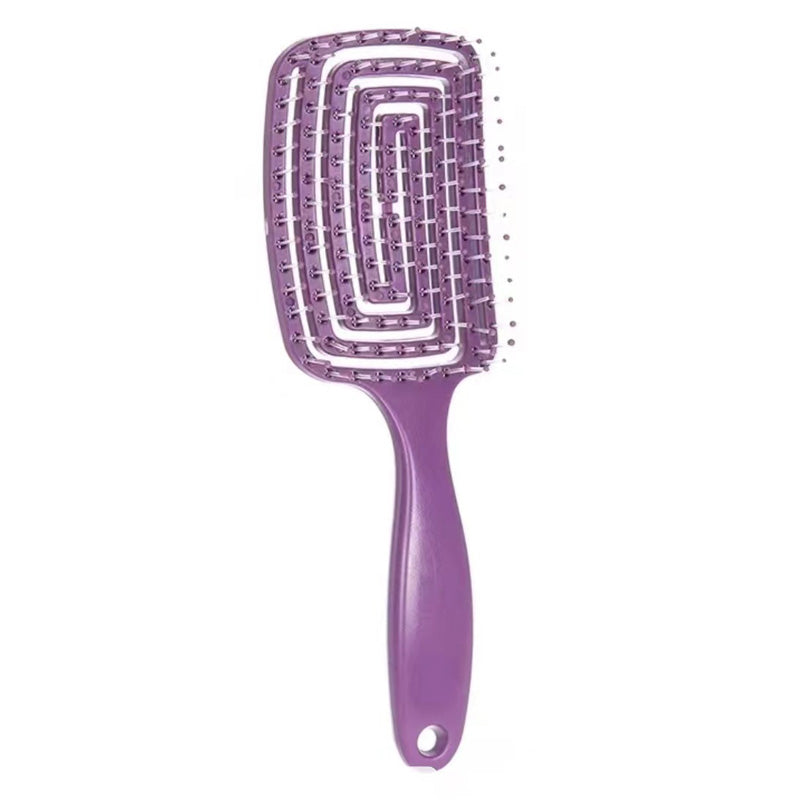 Elastic Massage Hair Brush – Hollow Scalp Detangling Comb for Fast Blow-Dry & Styling