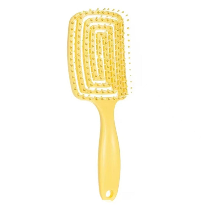 Elastic Massage Hair Brush – Hollow Scalp Detangling Comb for Fast Blow-Dry & Styling