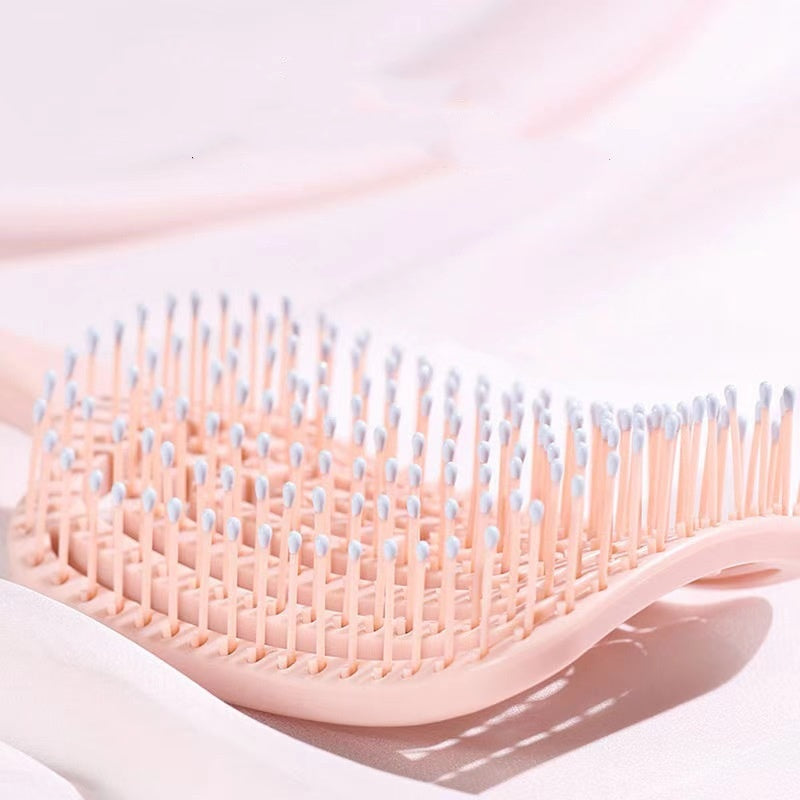 Elastic Massage Hair Brush – Hollow Scalp Detangling Comb for Fast Blow-Dry & Styling