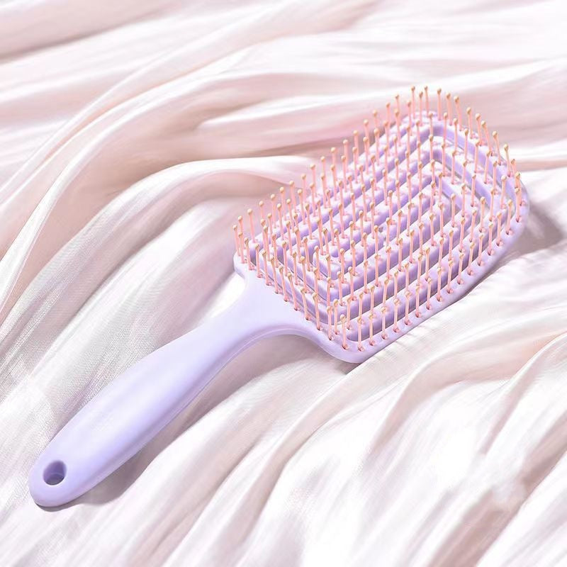 Elastic Massage Hair Brush – Hollow Scalp Detangling Comb for Fast Blow-Dry & Styling