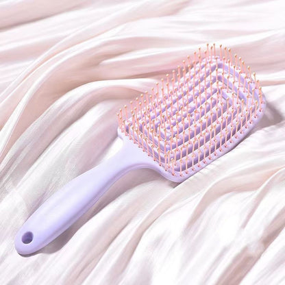Elastic Massage Hair Brush – Hollow Scalp Detangling Comb for Fast Blow-Dry & Styling