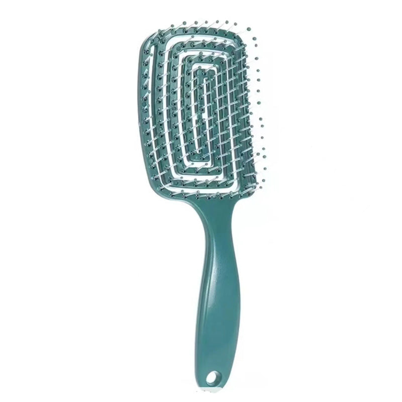 Elastic Massage Hair Brush – Hollow Scalp Detangling Comb for Fast Blow-Dry & Styling