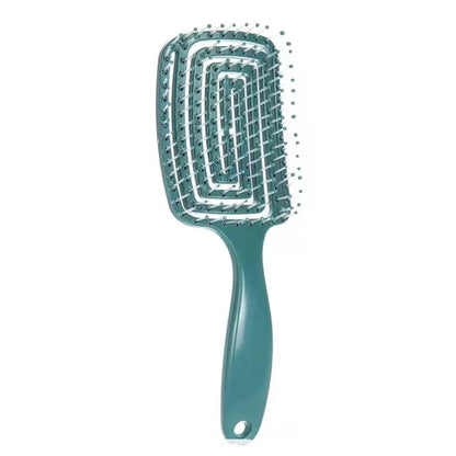 Elastic Massage Hair Brush – Hollow Scalp Detangling Comb for Fast Blow-Dry & Styling