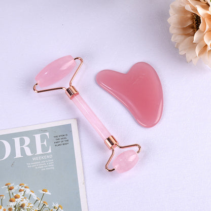 Premium Jade Roller & Gua Sha Set – Facial, Eye & Neck Massager to Reduce Fine Lines & Wrinkles