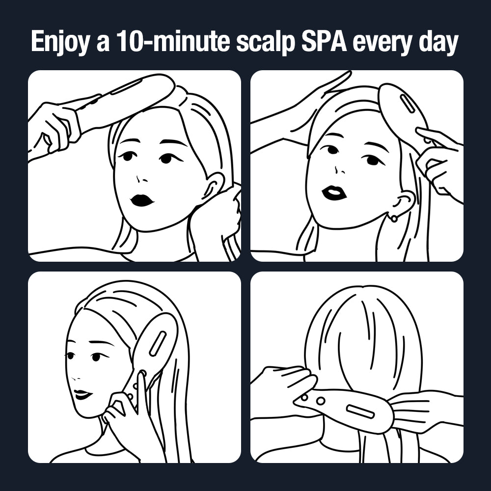 Scalp Applicator Liquid Comb – EMS & Red/Blue Laser Hair Root Repair & Massage for Hair Growth