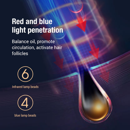 Scalp Applicator Liquid Comb – EMS & Red/Blue Laser Hair Root Repair & Massage for Hair Growth