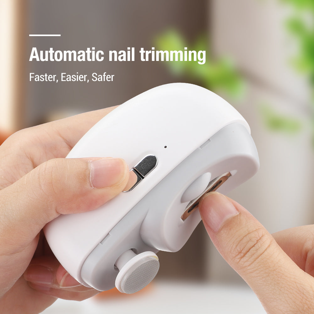 Automatic Electric Nail Clipper & Polisher – Rechargeable Nail Trimmer for Adults & Children