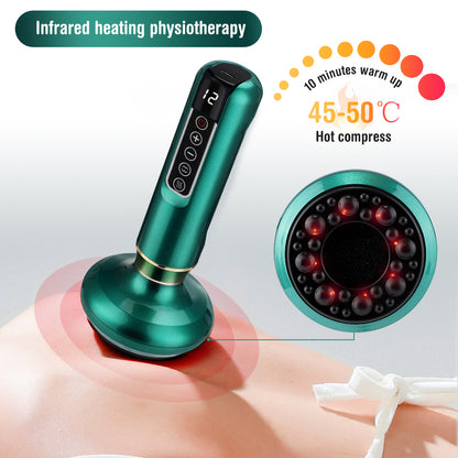 Electric Cupping & Guasha Massager | Infrared Heat Vacuum Suction Anti-Cellulite Slimming Massage Therapy