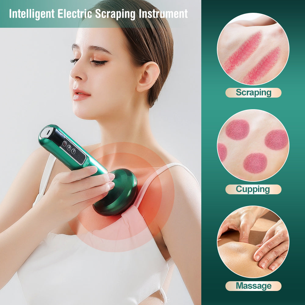 Electric Cupping & Guasha Massager | Infrared Heat Vacuum Suction Anti-Cellulite Slimming Massage Therapy