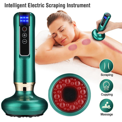 Electric Cupping & Guasha Massager | Infrared Heat Vacuum Suction Anti-Cellulite Slimming Massage Therapy