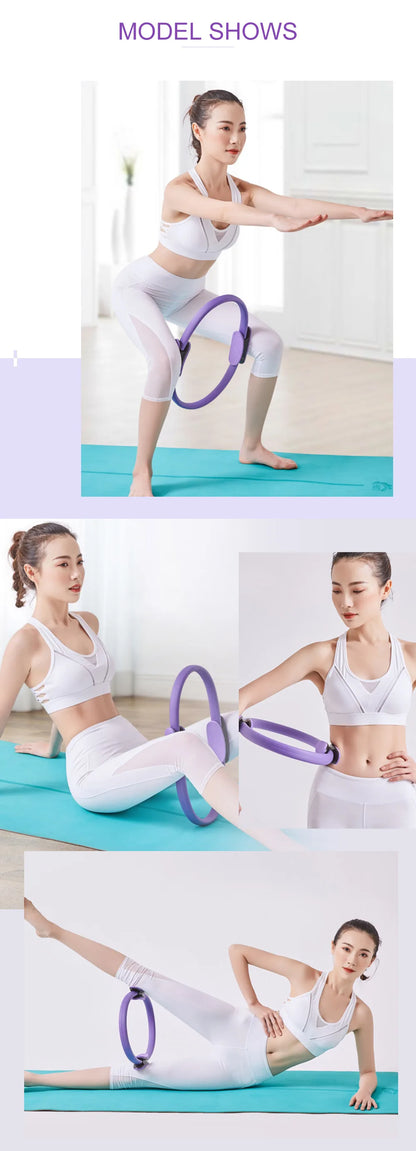 Pilates Ring Yoga Fitness Circle – Resistance Exercise Ring for Women | Home Workout, Muscle Toning & Flexibility Training