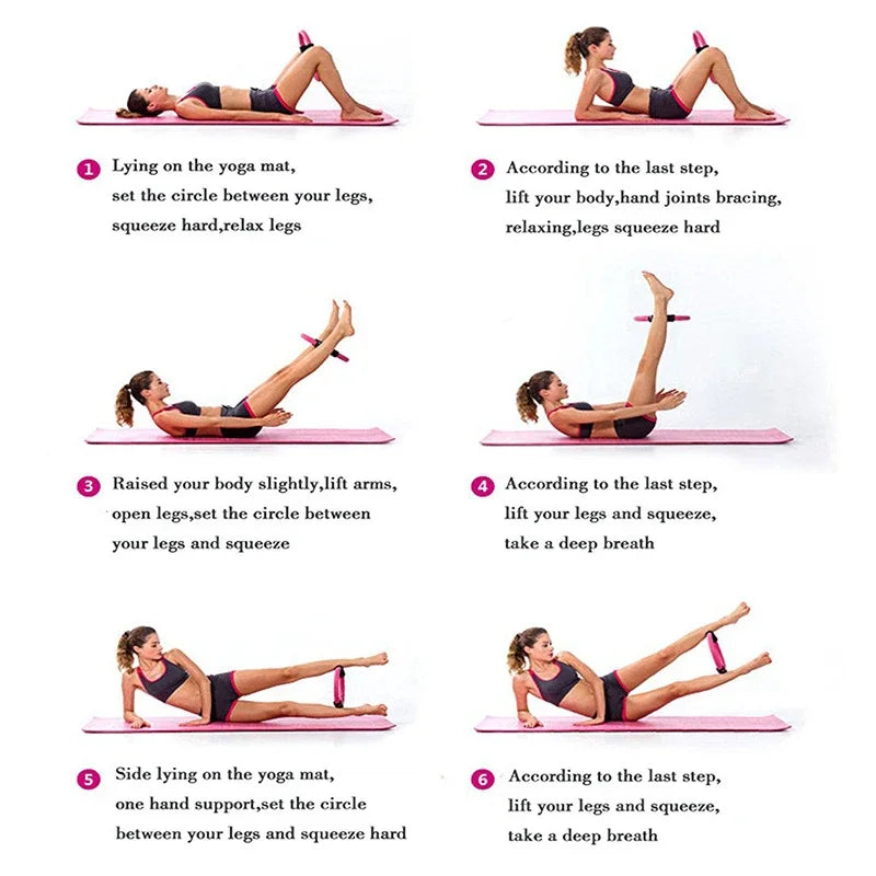 Pilates Ring Yoga Fitness Circle – Resistance Exercise Ring for Women | Home Workout, Muscle Toning & Flexibility Training