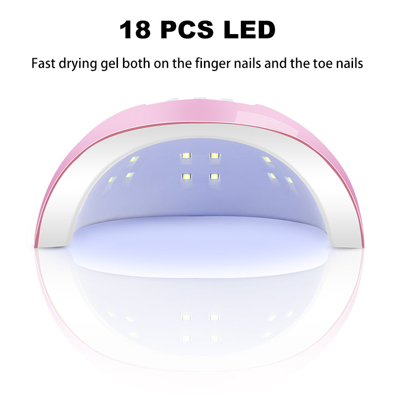 All-in-One Nail Gel Polish Kit with UV Lamp – Soak Off Gel Nail Set for DIY Manicure & Nail Art