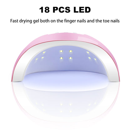 All-in-One Nail Gel Polish Kit with UV Lamp – Soak Off Gel Nail Set for DIY Manicure & Nail Art