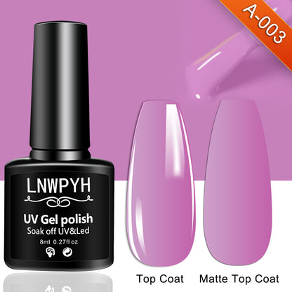 All-in-One Nail Gel Polish Kit with UV Lamp – Soak Off Gel Nail Set for DIY Manicure & Nail Art