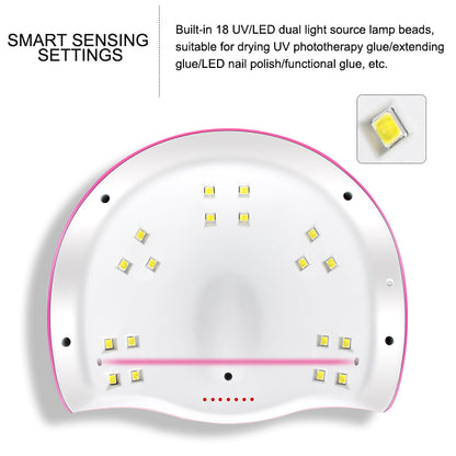 All-in-One Nail Gel Polish Kit with UV Lamp – Soak Off Gel Nail Set for DIY Manicure & Nail Art