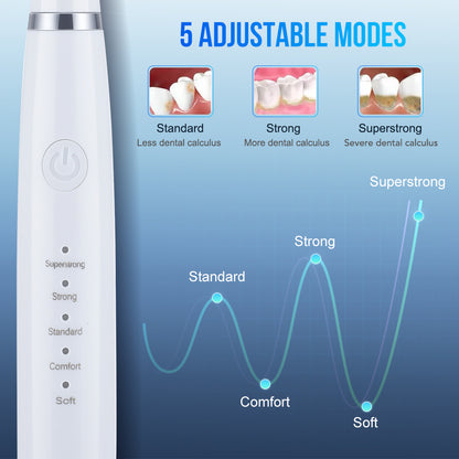 6-in-1 Ultrasonic Dental Cleaner – Electric Tartar & Plaque Remover with Sonic Toothbrush