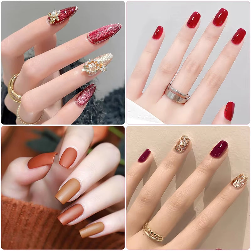 All-in-One Nail Gel Polish Kit with UV Lamp – Soak Off Gel Nail Set for DIY Manicure & Nail Art