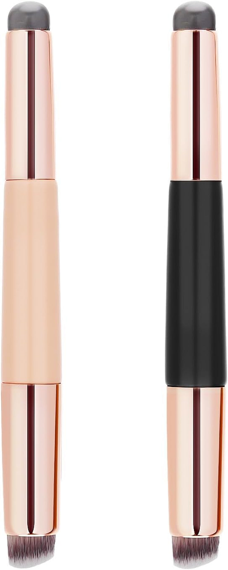 2PCS Silicone Lip & Concealer Brush Set – Reusable Double-Ended Applicators for Lipstick, Gloss, Balm & Blending