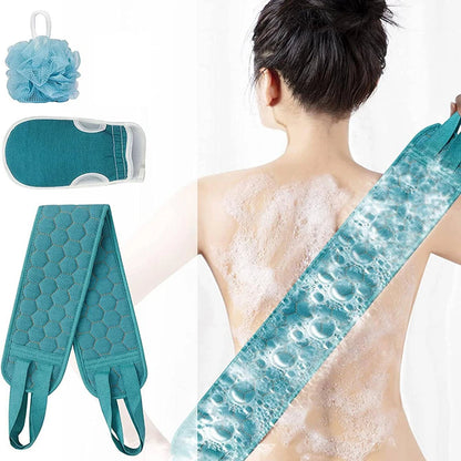 Moroccan Hammam exfoliating Body Scrubber Set – Back Scrubber, Bath Glove & Loofah Sponge“ Scrub Set – Deep Exfoliating & Glowing Skin Ritual”