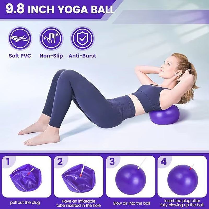 13PCS Pilates Equipment Set – Pilates Ring, Resistance Bands, Yoga Ball & Fitness Accessories for Full Body Home Workouts