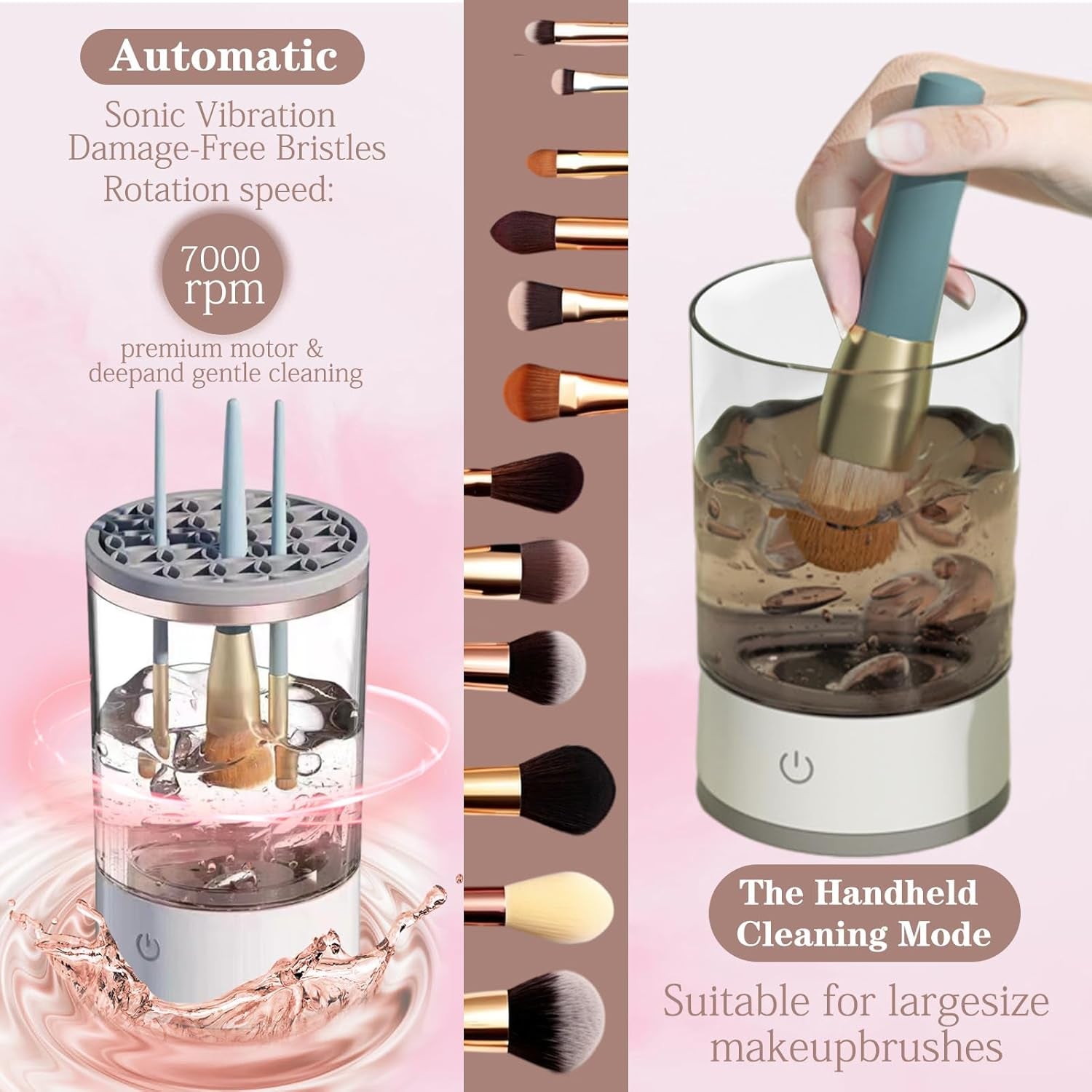 Electric Makeup Brush Cleaner – Handheld Deep Cleaning Device for All Brushes