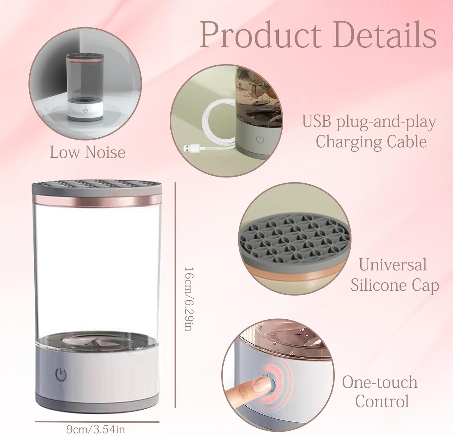 Electric Makeup Brush Cleaner – Handheld Deep Cleaning Device for All Brushes