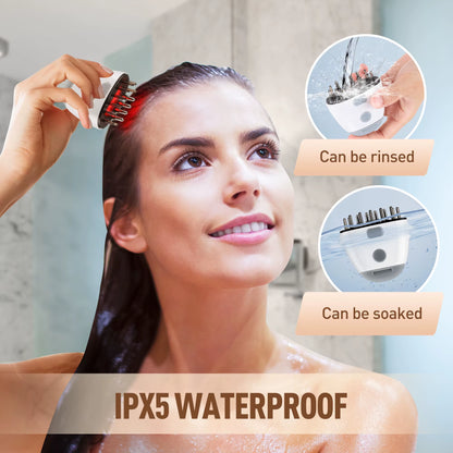 Red Light Therapy Hair Growth Comb – Electric Vibration Scalp Massager with Liquid Applicator