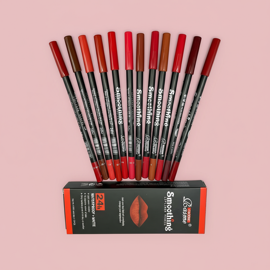 12 Pcs Long-Lasting Lipstick Set with Professional Lip Liner Pencil and Matte Lip Gloss for Women