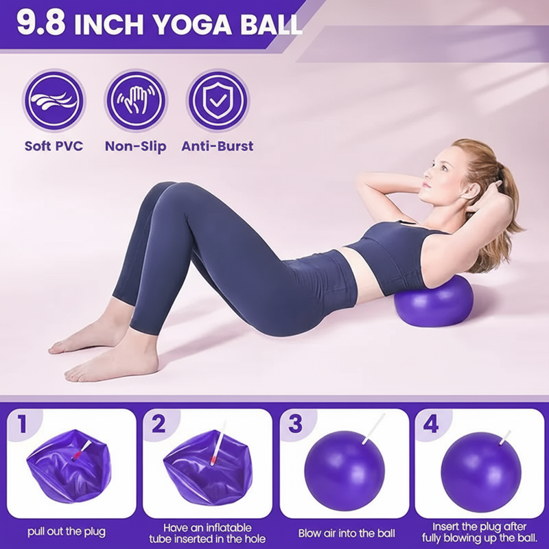 13PCS Pilates Equipment Set – Pilates Ring, Resistance Bands, Yoga Ball & Fitness Accessories for Full Body Home Workouts