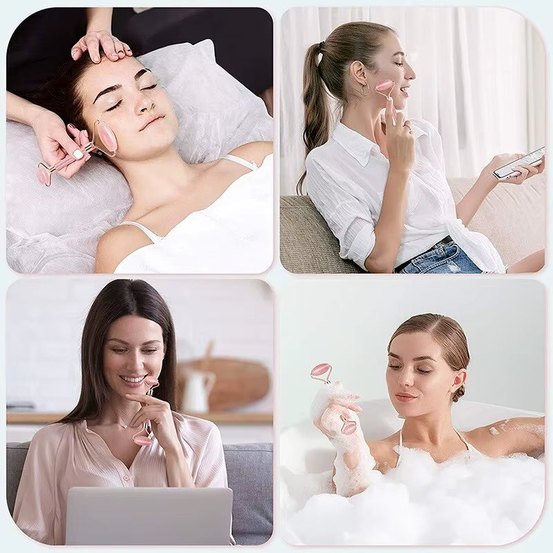 Premium Jade Roller & Gua Sha Set – Facial, Eye & Neck Massager to Reduce Fine Lines & Wrinkles