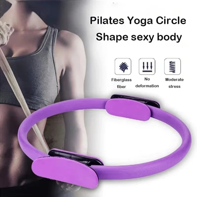 Pilates Ring Yoga Fitness Circle – Resistance Exercise Ring for Women | Home Workout, Muscle Toning & Flexibility Training