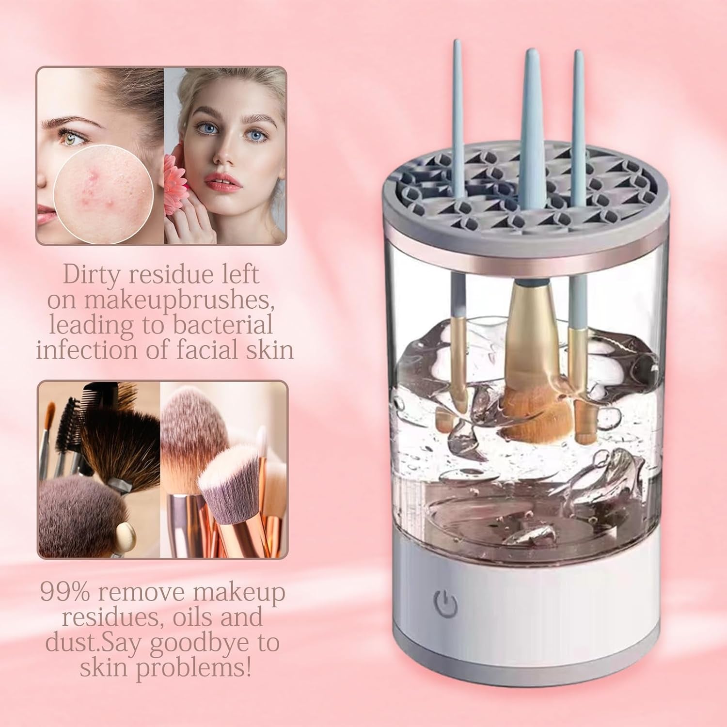 Electric Makeup Brush Cleaner – Handheld Deep Cleaning Device for All Brushes