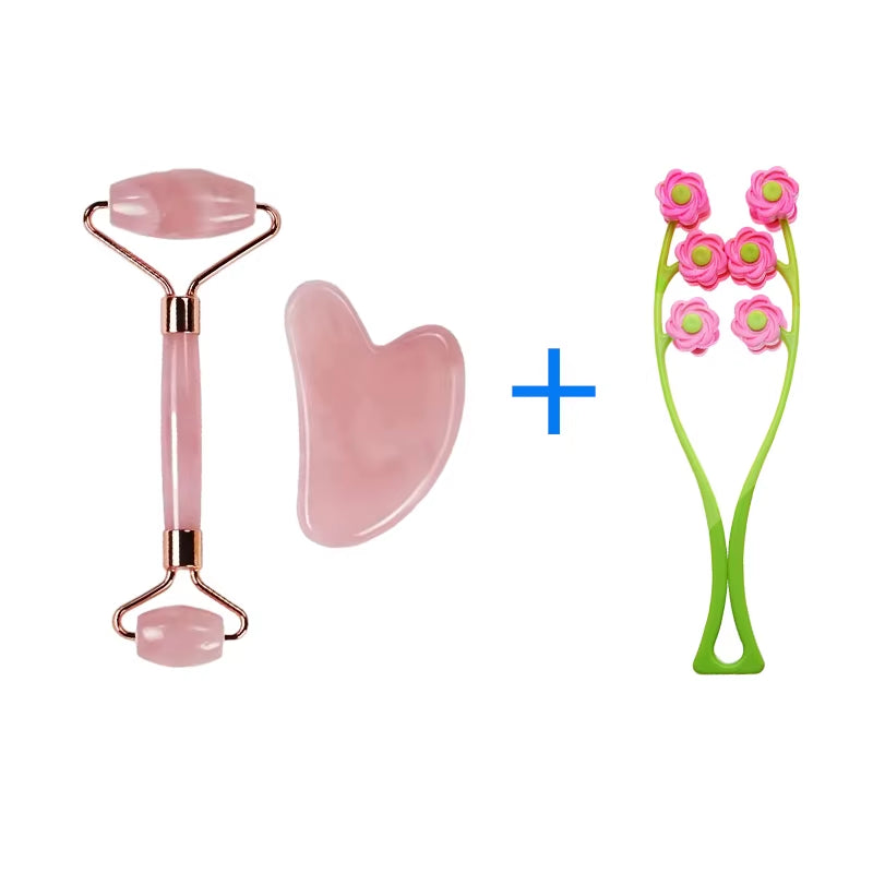 Premium Jade Roller & Gua Sha Set – Facial, Eye & Neck Massager to Reduce Fine Lines & Wrinkles