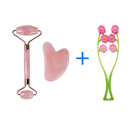 Premium Jade Roller & Gua Sha Set – Facial, Eye & Neck Massager to Reduce Fine Lines & Wrinkles