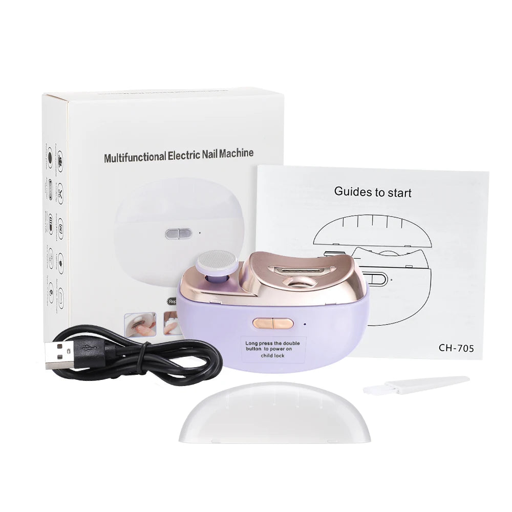 Automatic Electric Nail Clipper & Polisher – Rechargeable Nail Trimmer for Adults & Children