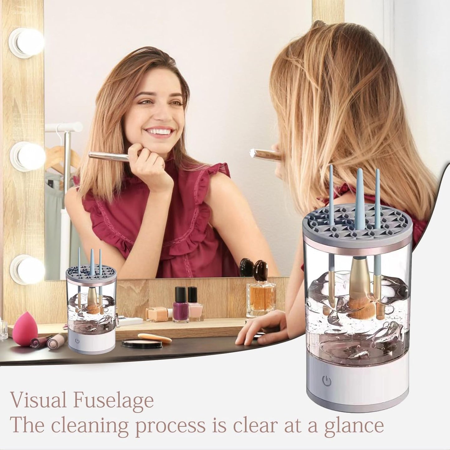 Electric Makeup Brush Cleaner – Handheld Deep Cleaning Device for All Brushes