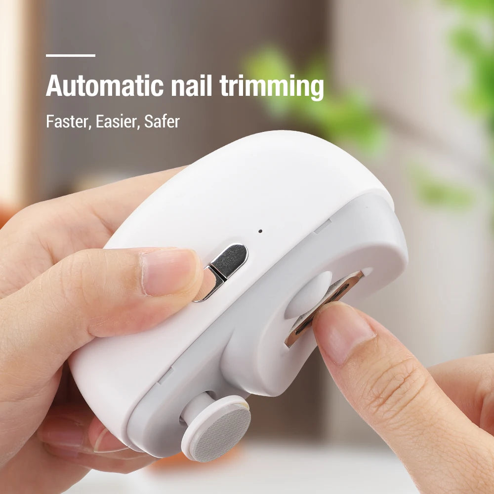 Automatic Electric Nail Clipper & Polisher – Rechargeable Nail Trimmer for Adults & Children