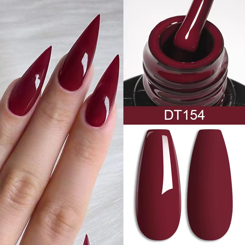 Different Red Shades Gel Nail Polish 7ml – Semi-Permanent Soak-Off UV Gel for Nails