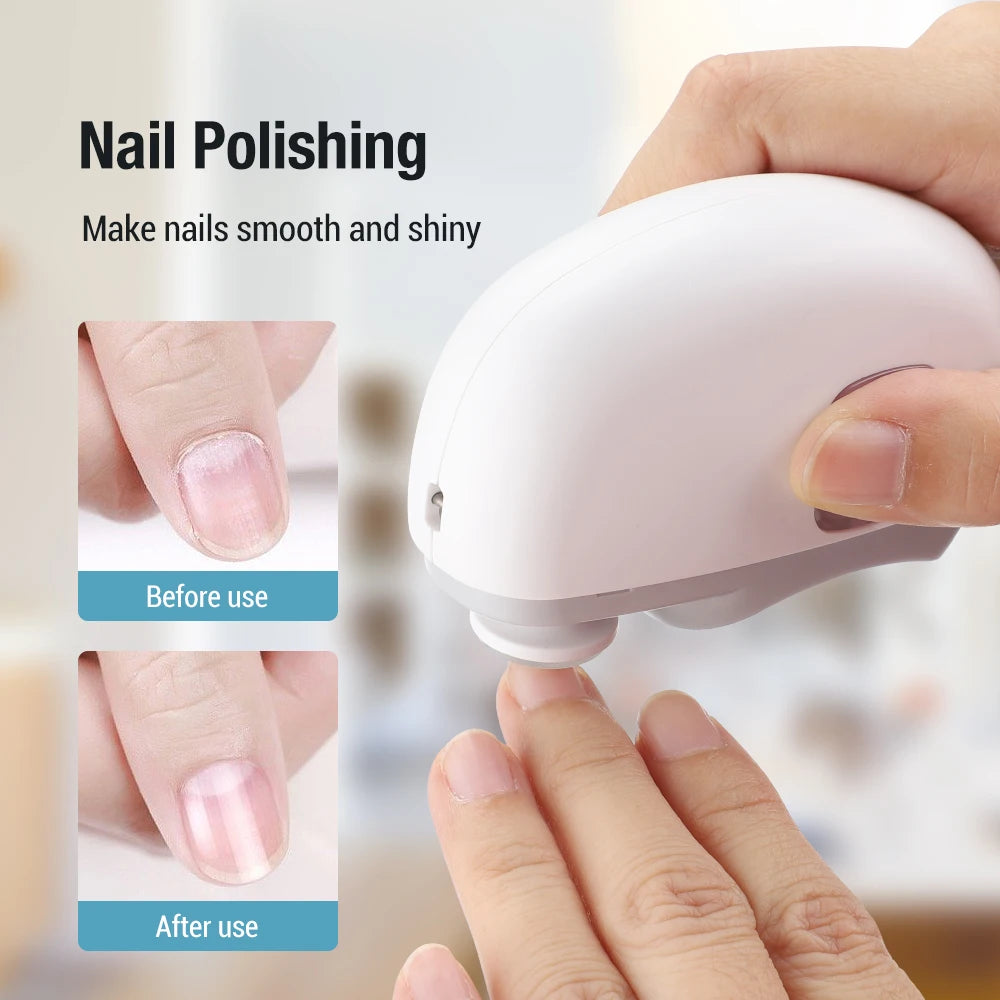 Automatic Electric Nail Clipper & Polisher – Rechargeable Nail Trimmer for Adults & Children