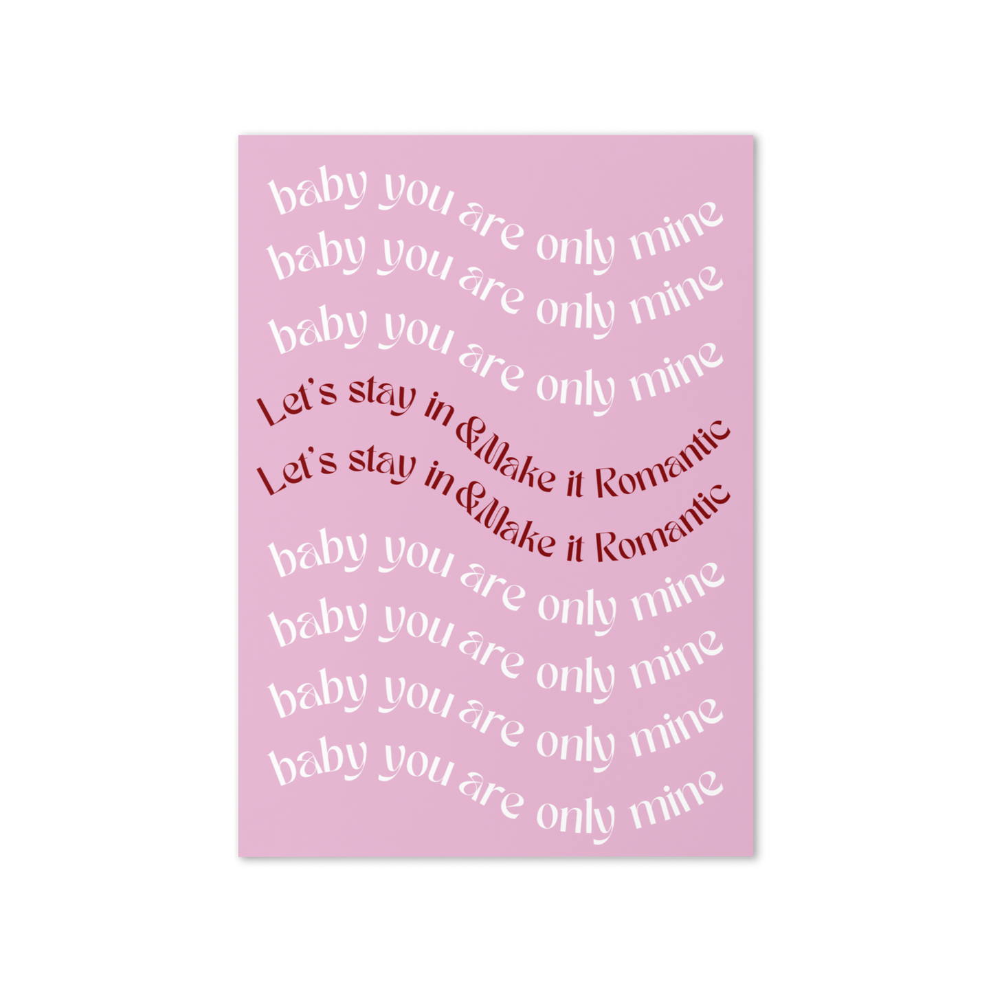 Lets Stay In Valentine's card